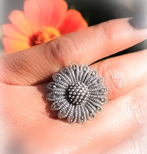 Daisy Marcasite 925 Silver RING