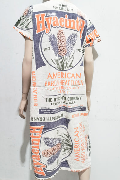 Hyacinth Flourbag Print Cotton Dress