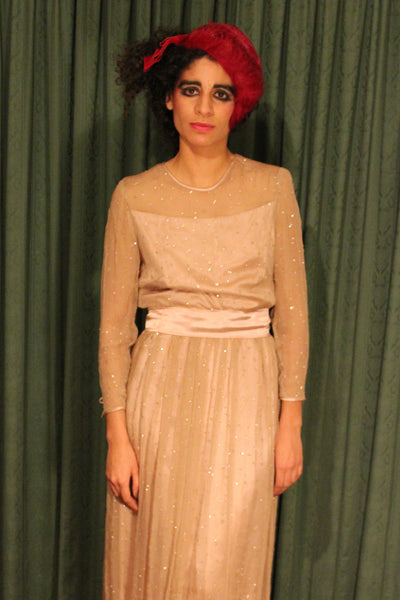 Glittering Georgette Illusion Dress