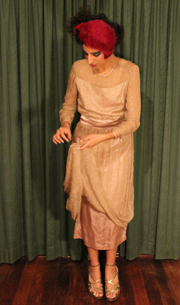 Glittering Georgette Illusion Dress