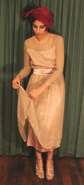 Glittering Georgette Illusion Dress